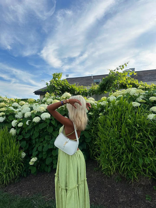 MABLE Cutout Waist Backless Maxi Dress